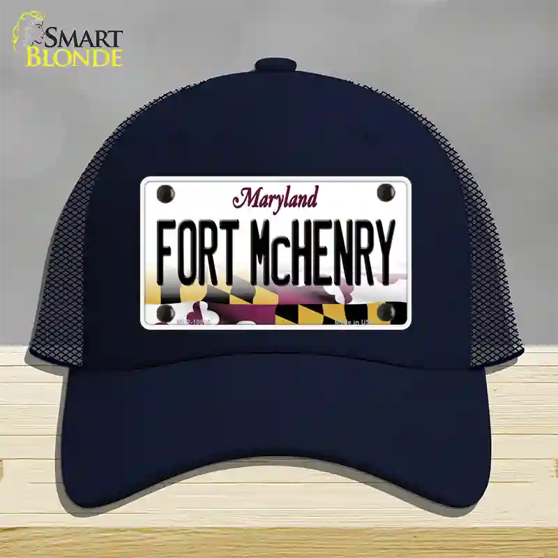 Fort McHenry Maryland Novelty License Plate Hat Mesh / Navy