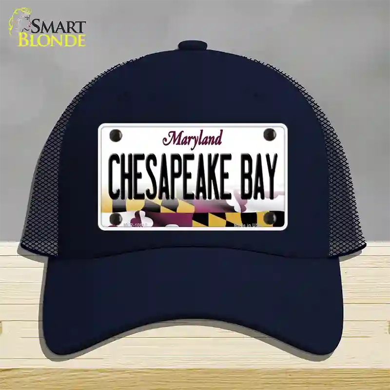 Chesapeake Bay Maryland Novelty License Plate Hat Mesh / Navy