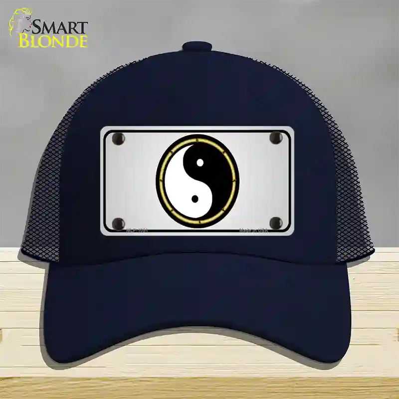 Yin And Yang Novelty License Plate Hat Mesh / Navy