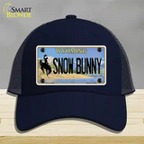 Snow Bunny Wyoming Novelty License Plate Hat Mesh / Navy