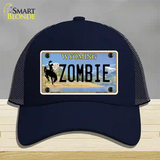 Zombie Wyoming Novelty License Plate Hat Mesh / Navy