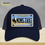 Moms Taxi Wyoming Novelty License Plate Hat Mesh / Navy