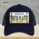 North Platte Nebraska Novelty License Plate Hat Mesh / Navy