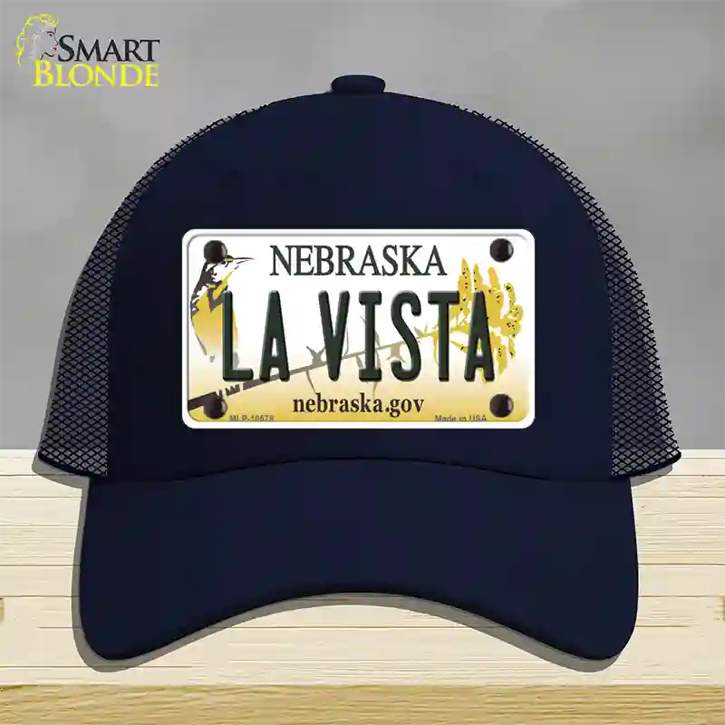 La Vista Nebraska Novelty License Plate Hat Mesh / Navy