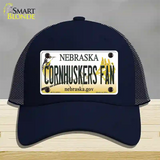 Cornhuskers Fan Nebraska Novelty License Plate Hat Mesh / Navy