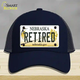 Retired Nebraska Novelty License Plate Hat Mesh / Navy