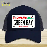 Green Bay Wisconsin Novelty License Plate Hat Mesh / Navy