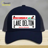 Lake Dalton Wisconsin Novelty License Plate Hat Mesh / Navy