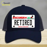 Retired Wisconsin Novelty License Plate Hat Mesh / Navy