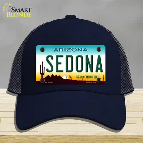 Sedona Arizona Novelty License Plate Hat Mesh / Navy