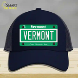 Vermont Green Mountain State Novelty License Plate Hat Mesh / Navy