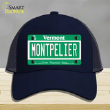 Montpelier Vermont Novelty License Plate Hat Mesh / Navy