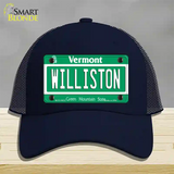 Williston Vermont Novelty License Plate Hat Mesh / Navy