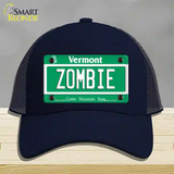 Zombie Vermont Novelty License Plate Hat Mesh / Navy