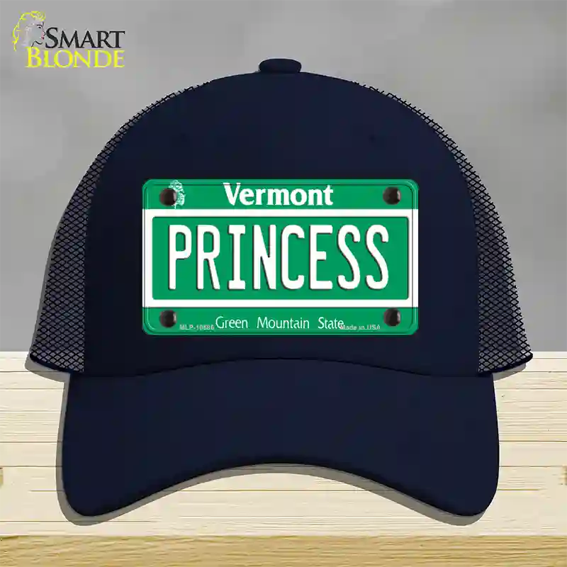 Princess Vermont Novelty License Plate Hat Mesh / Navy