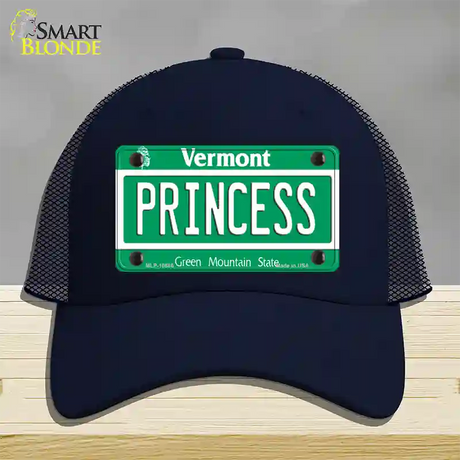 Princess Vermont Novelty License Plate Hat Mesh / Navy