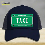 Taxi Vermont Novelty License Plate Hat Mesh / Navy