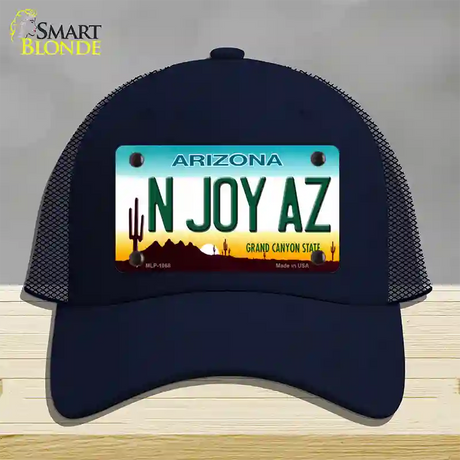 N Joy Arizona Novelty License Plate Hat Mesh / Navy