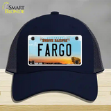 Fargo North Dakota Novelty License Plate Hat Mesh / Navy