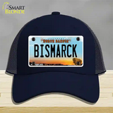 Bismarck North Dakota Novelty License Plate Hat Mesh / Navy