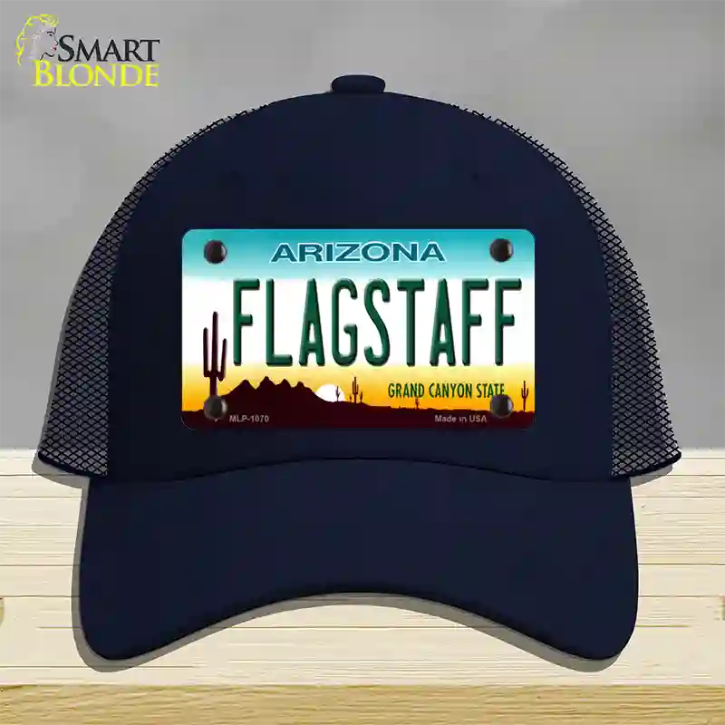 Flagstaff Arizona Novelty License Plate Hat Mesh / Navy