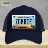 Zombie North Dakota Novelty License Plate Hat Mesh / Navy