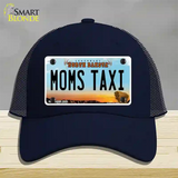 Moms Taxi North Dakota Novelty License Plate Hat Mesh / Navy