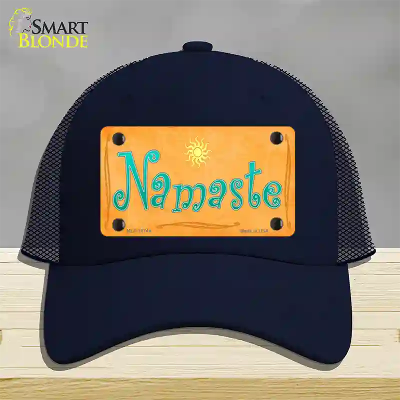 Namaste Novelty License Plate Hat Mesh / Navy