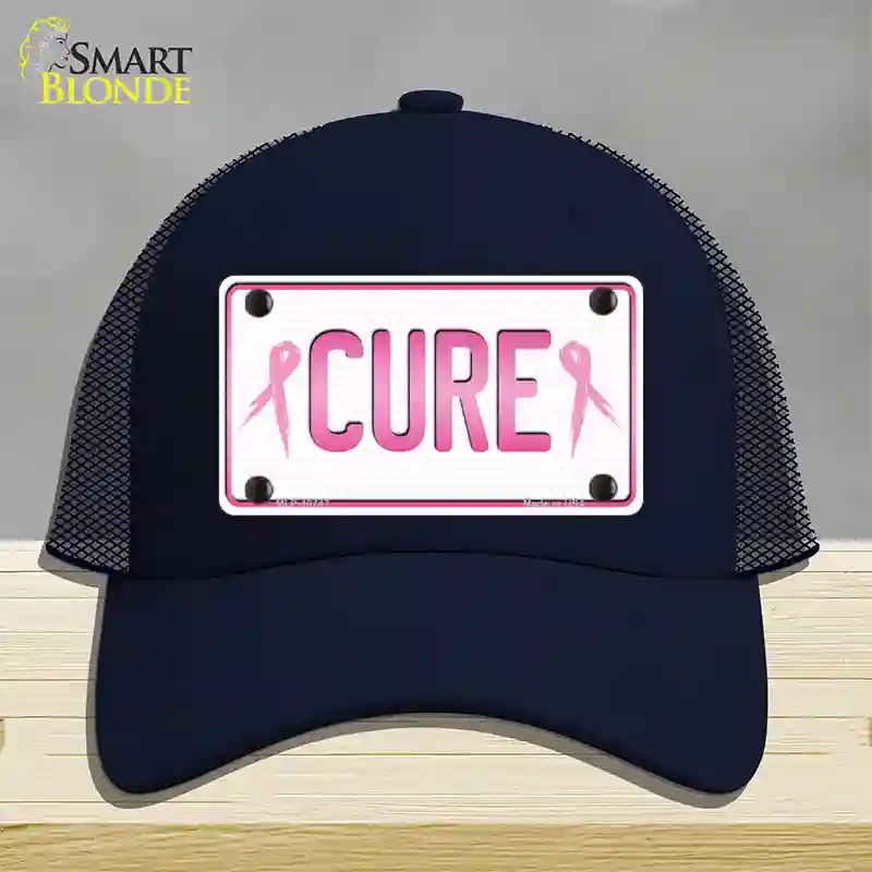 Cure Novelty License Plate Hat Sign Mesh / Navy