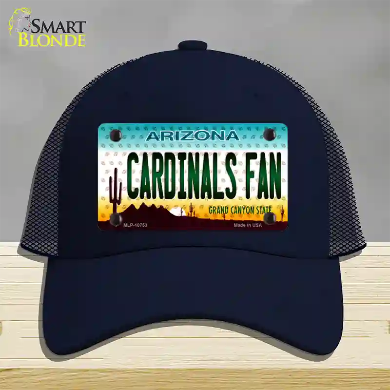 Cardinals Fan Arizona Novelty License Plate Hat Mesh / Navy