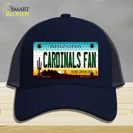 Cardinals Fan Arizona Novelty License Plate Hat Mesh / Navy