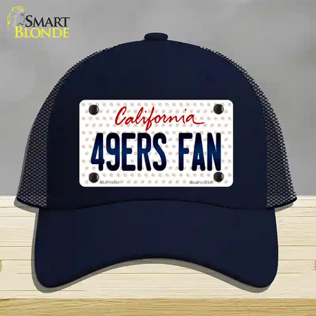 49ERS Fan California Novelty License Plate Hat Mesh / Navy