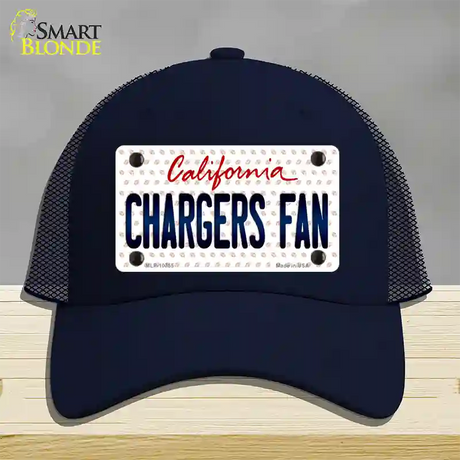 Chargers Fan California Novelty License Plate Hat Mesh / Navy