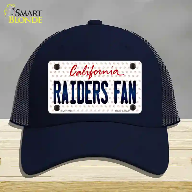 Raiders Fan California Novelty License Plate Hat Mesh / Navy