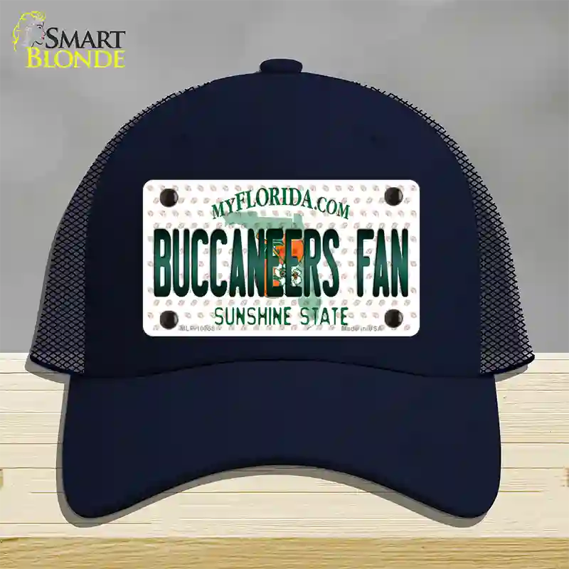 Buccaneers Fan Florida Novelty License Plate Hat Mesh / Navy