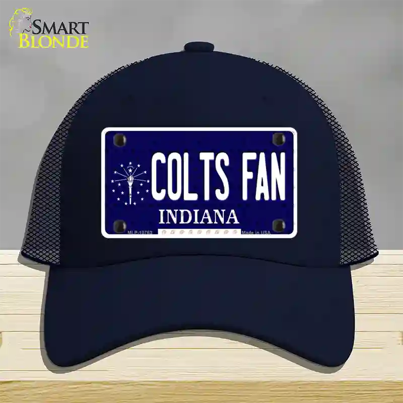 Colts Fan Indiana Novelty License Plate Hat Mesh / Navy