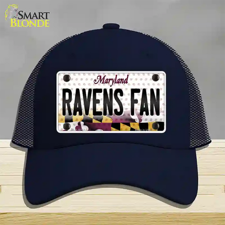 Ravens Fan Maryland Novelty License Plate Hat Mesh / Navy