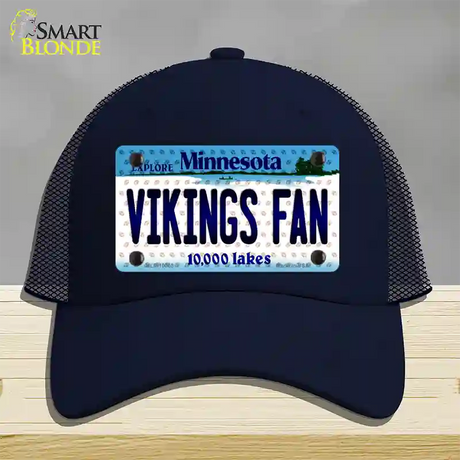 Vikings Fan Minnesota Novelty License Plate Hat Mesh / Navy