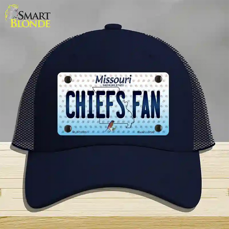 Chiefs Fan Missouri Novelty License Plate Hat Mesh / Navy