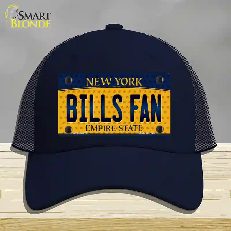 Bills Fan New York Novelty License Plate Hat Mesh / Navy