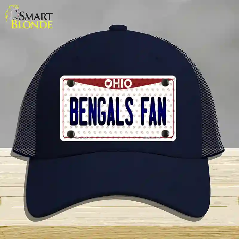 Bengals Fan Ohio Novelty License Plate Hat Mesh / Navy