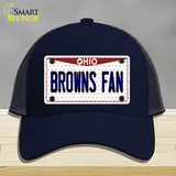 Browns Fan Ohio Novelty License Plate Hat Mesh / Navy