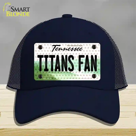 Titans Fan Tennessee Novelty License Plate Hat Mesh / Navy