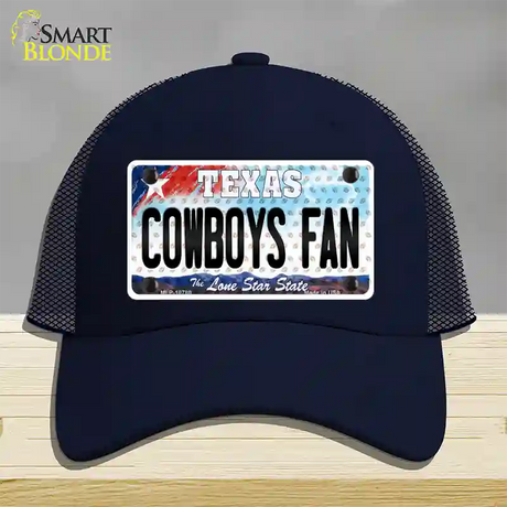 Cowboys Fan Texas Novelty License Plate Hat Mesh / Navy