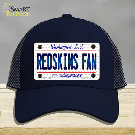 Redskins Fan Washington DC Novelty License Plate Hat Mesh / Navy