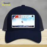 Texas New State Novelty License Plate Hat Mesh / Navy