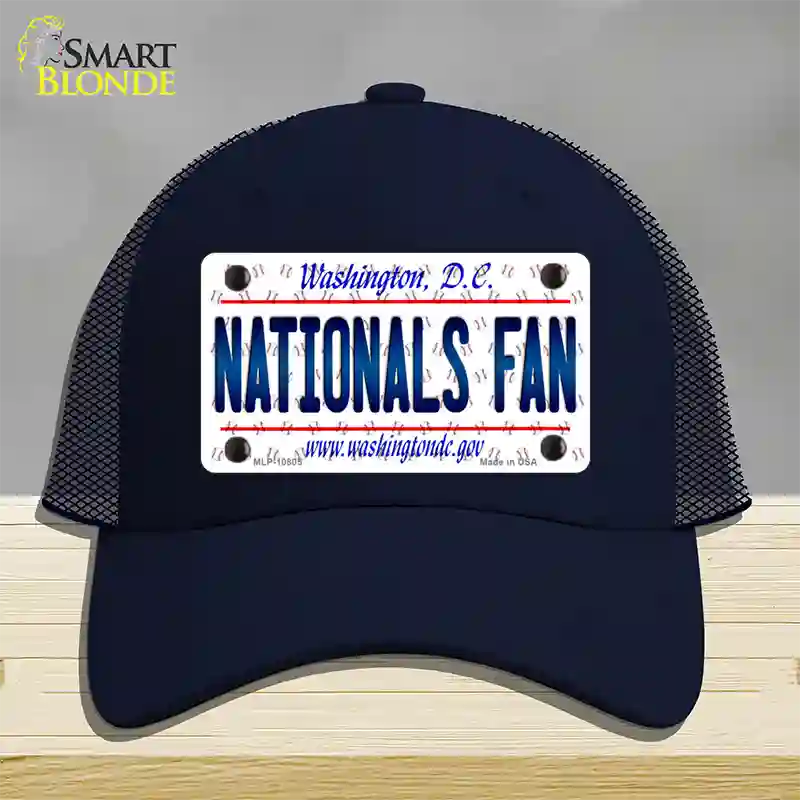 Nationals Fan Washington DC Novelty License Plate Hat Mesh / Navy