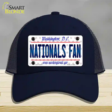 Nationals Fan Washington DC Novelty License Plate Hat Mesh / Navy