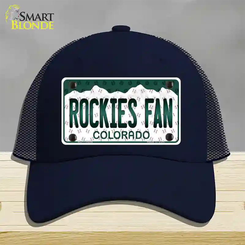 Rockies Fan Colorado Novelty License Plate Hat Mesh / Navy