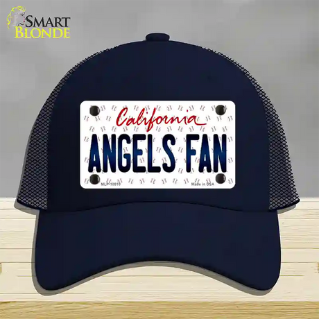 Angels Fan California Novelty License Plate Hat Mesh / Navy